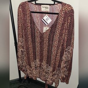 NWT Embroidered Plus Size Blouse